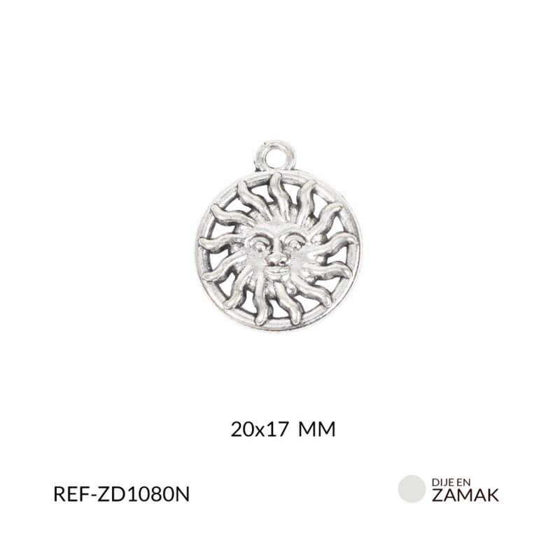 Dije zamak circulo sol 20x17mm paq x12