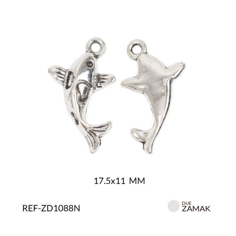 Dije zamak pez Koi 17.5x11mm paquete x12