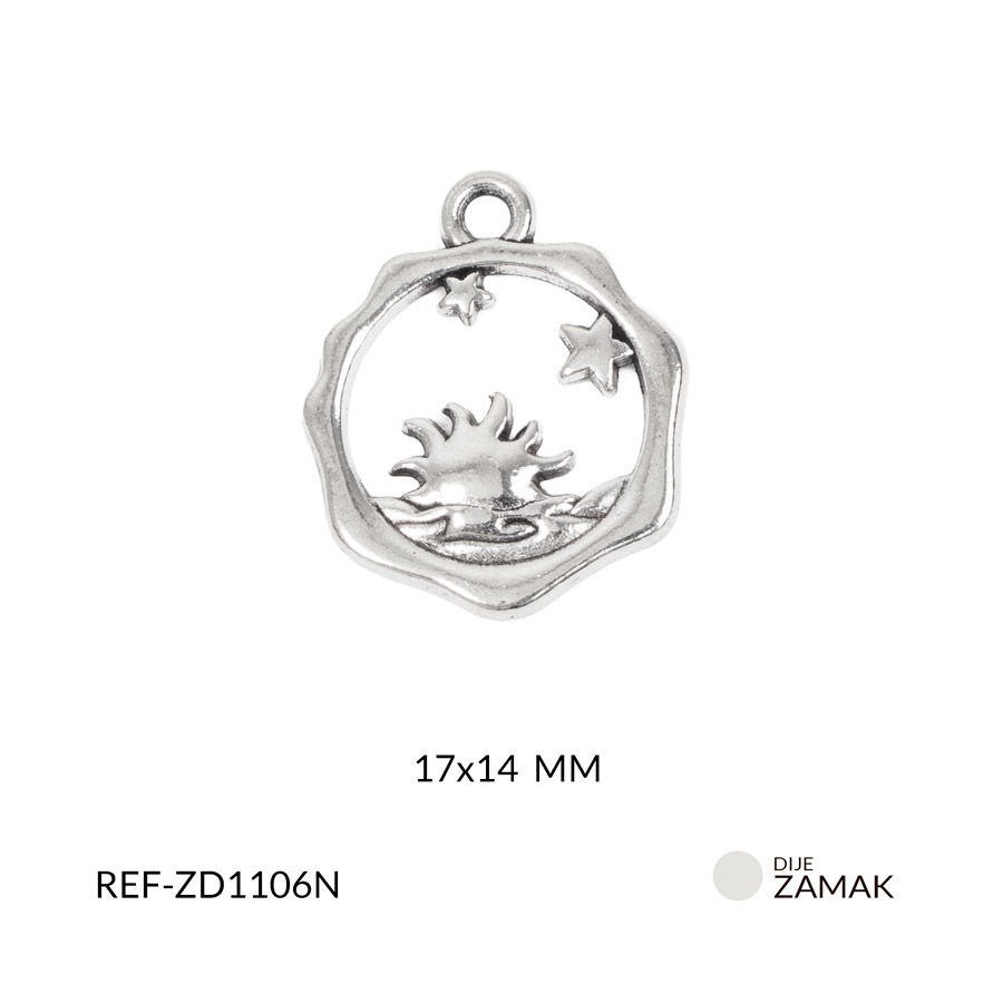 Separador zamak mano hamsa mini 10x12mm