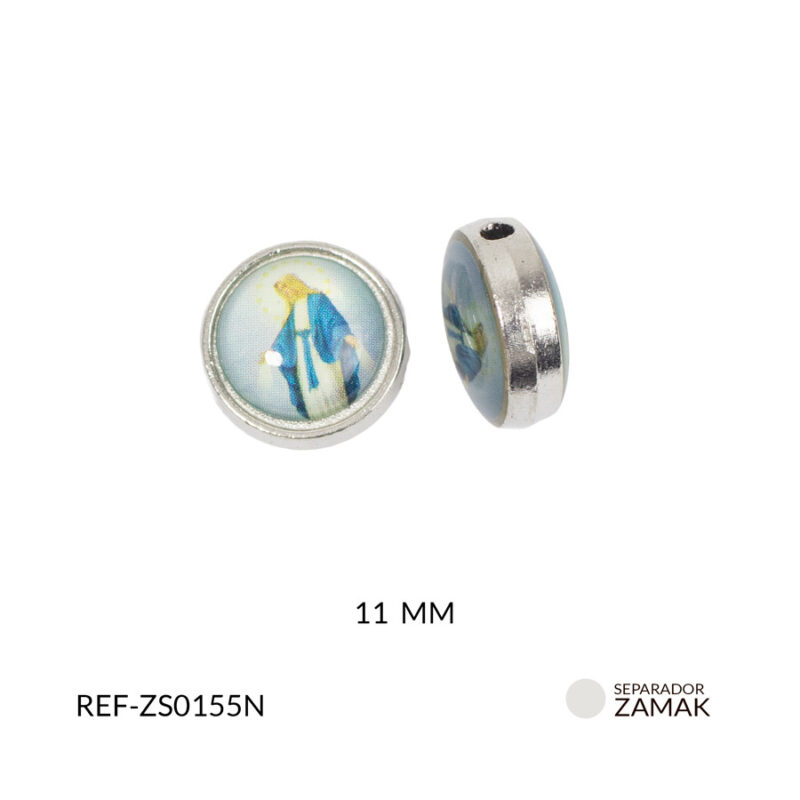 Separador zamak virgen milagrosa resinada 11mm paq x6