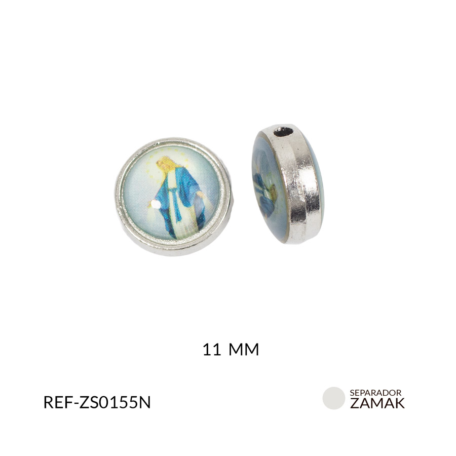 Separador zamak virgen milagrosa resinada 11mm paq x6