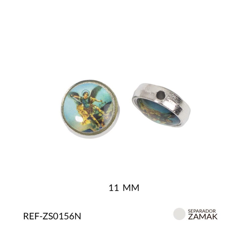 Separador zamak San Miguel Arcángel resinado 11mm paq x6