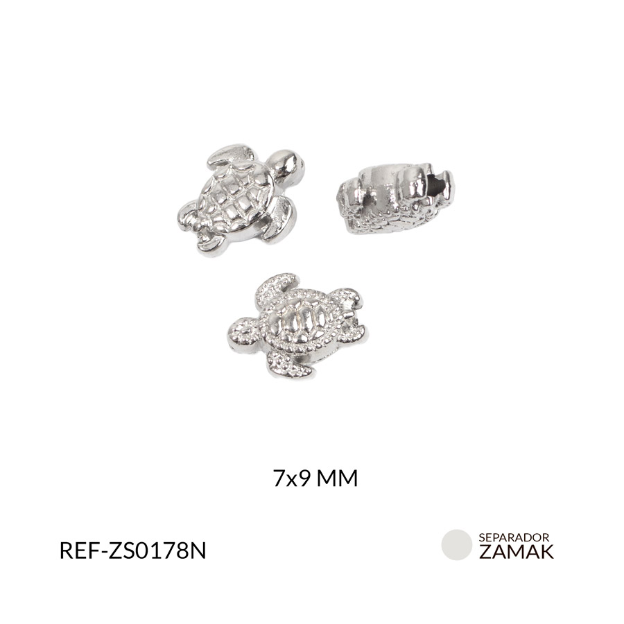 Dije zamak tortugas mini 7x9mm paquete x12