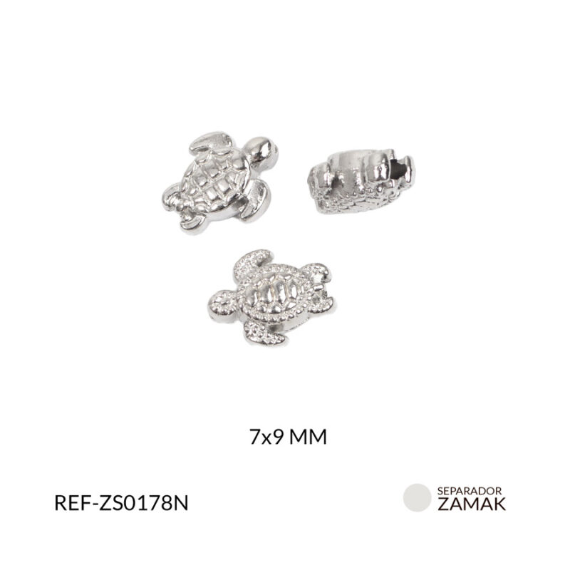 Dije zamak tortugas mini 7x9mm paquete x12