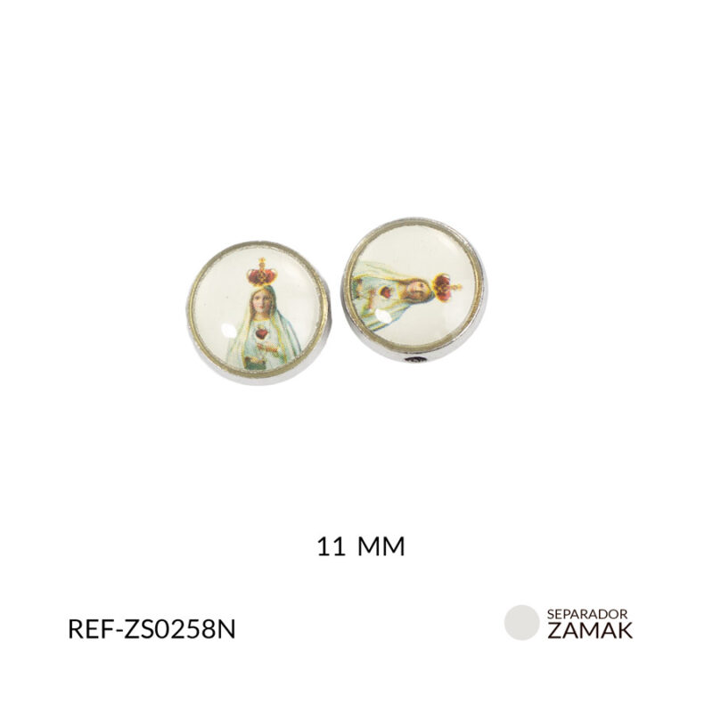 Separador zamak virgen de fátima 11mm x 6und