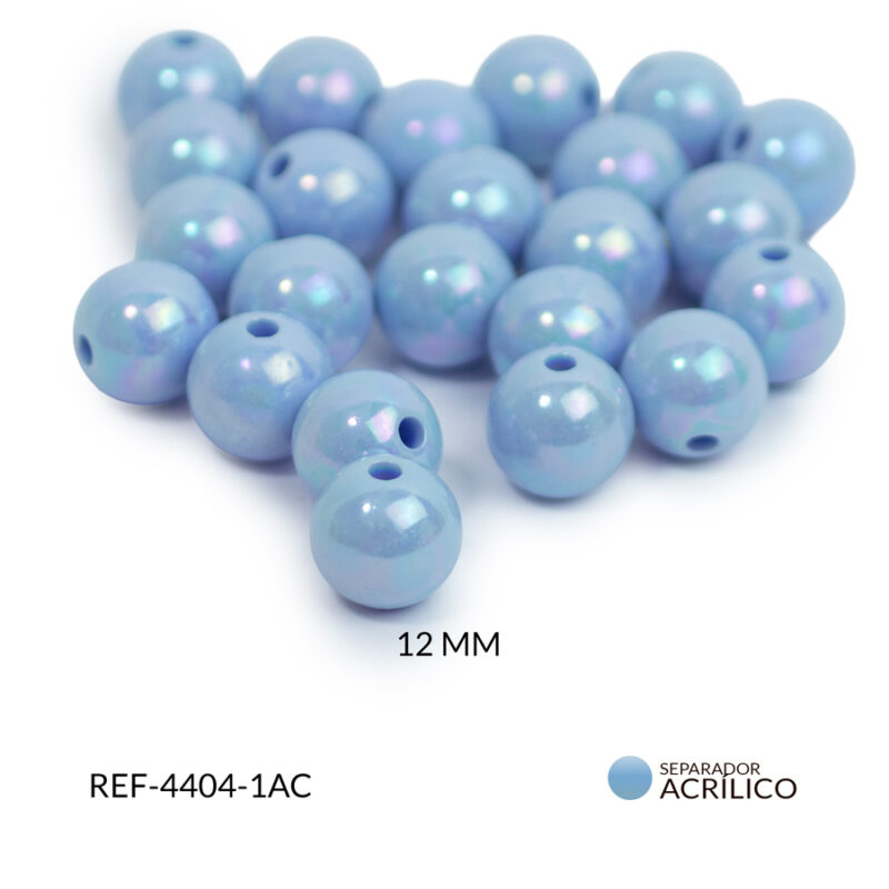 Abaco acrílico bola boreal azul celeste 12mm x 500gramos