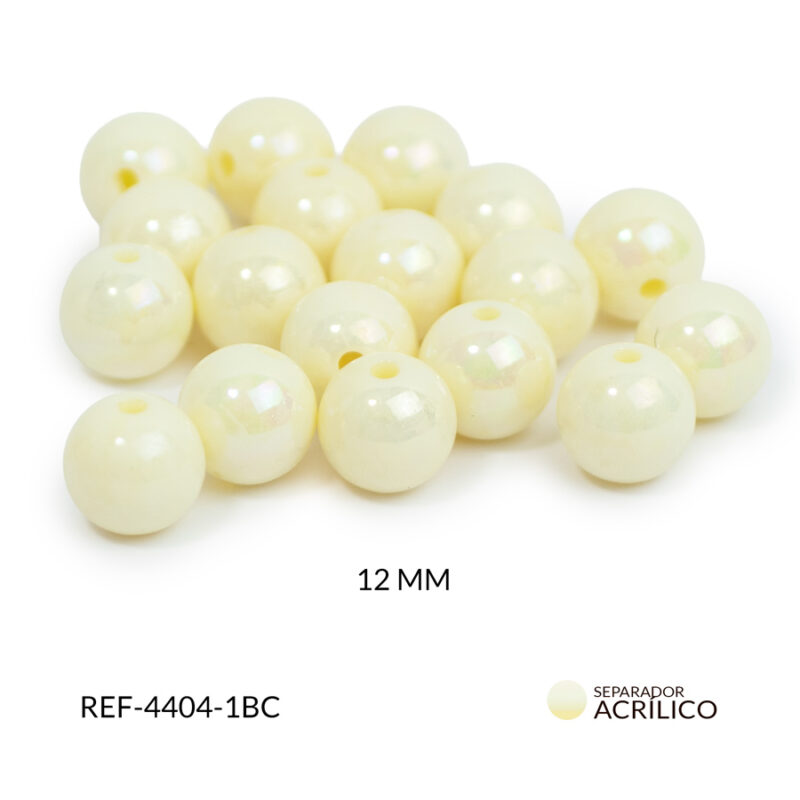 Abaco acrílico bola boreal beige claro 12mm x 500gramos