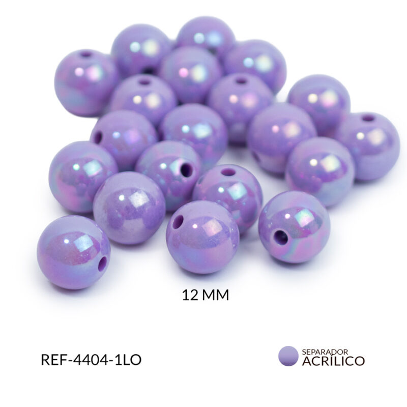 Abaco acrílico bola boreal lila 12mm x 500gramos
