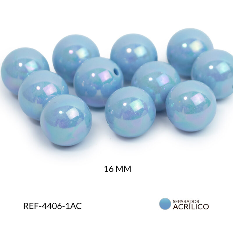 Abaco acrílico bola boreal azul celeste 16mm x 500gramos