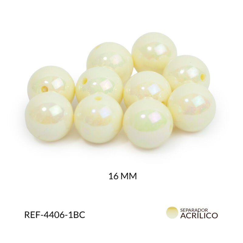 Abaco acrílico bola boreal beige claro 16mm x 500gramos