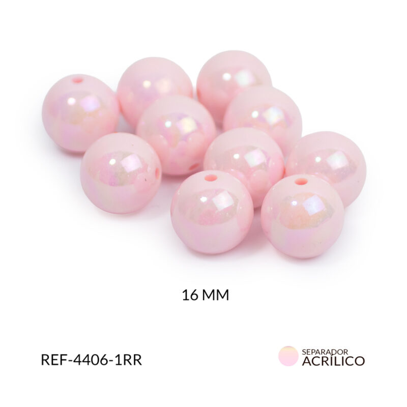 Abaco acrílico bola boreal rosado 12mm x 500gramos
