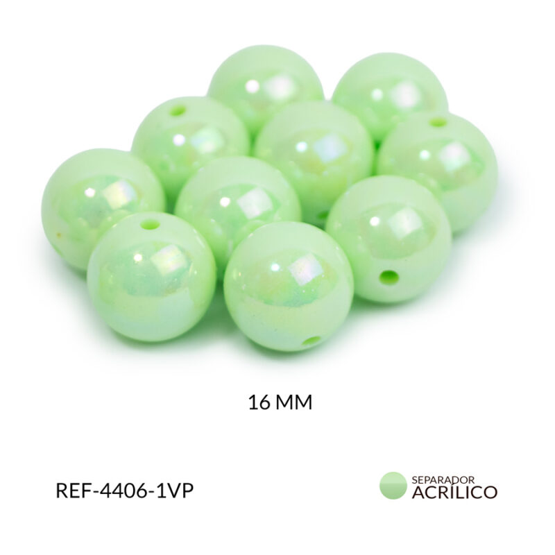 Abaco acrílico bola boreal verde 16mm x 500gramos