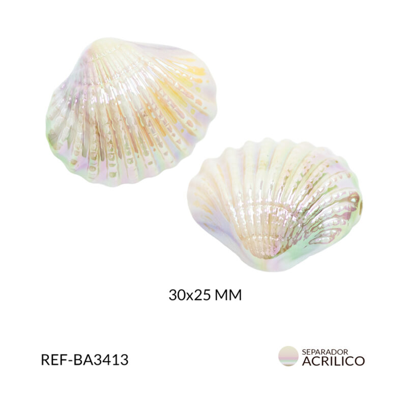 Separador acrílico concha beige boreal 30x25mm x 2und