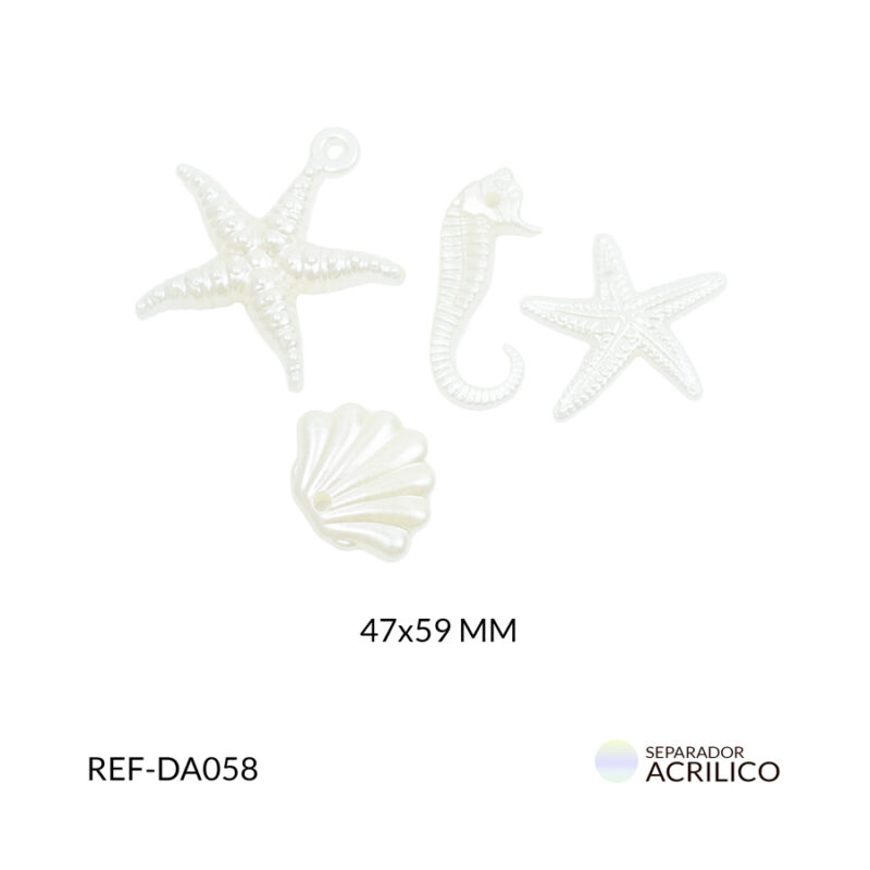 Dije acrílico figuras de mar x 20gramos
