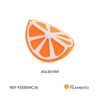 Dije filamento media naranja 40x30mm x und