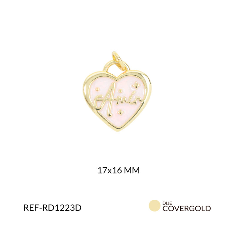 Dije covergold corazon 17x16mm x und
