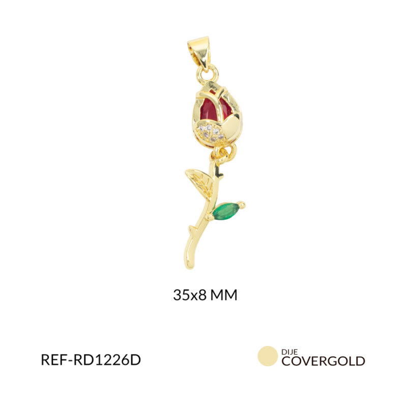 Dije covergold tulipan 35x8mm x und