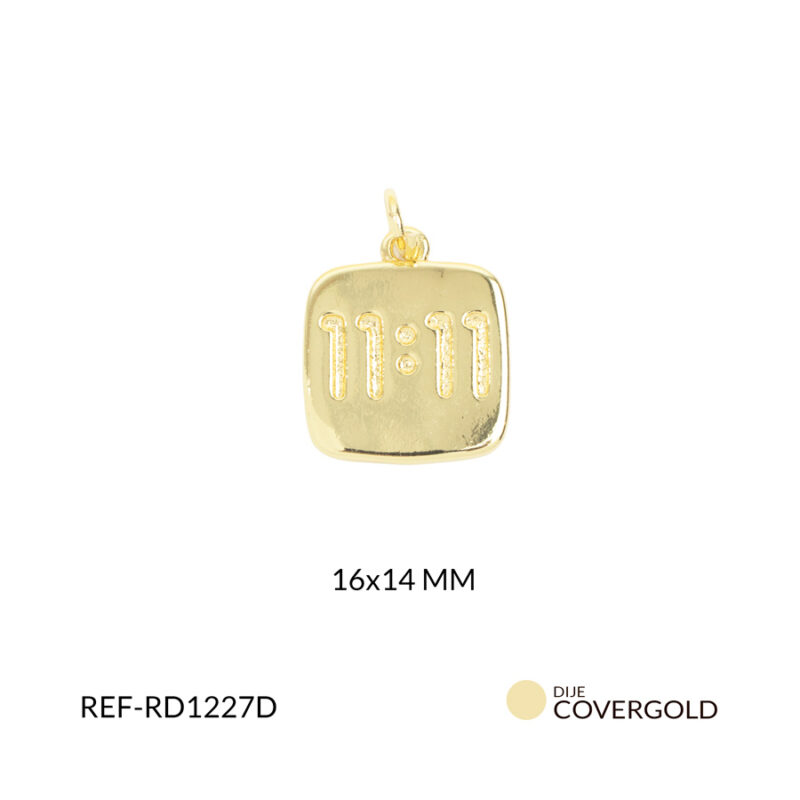 Dije covergold cuadrado 11.11 16x14mm x und
