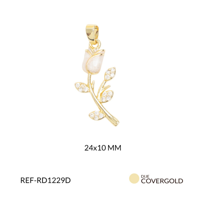 Dije covergold rosa 20x10mm x und