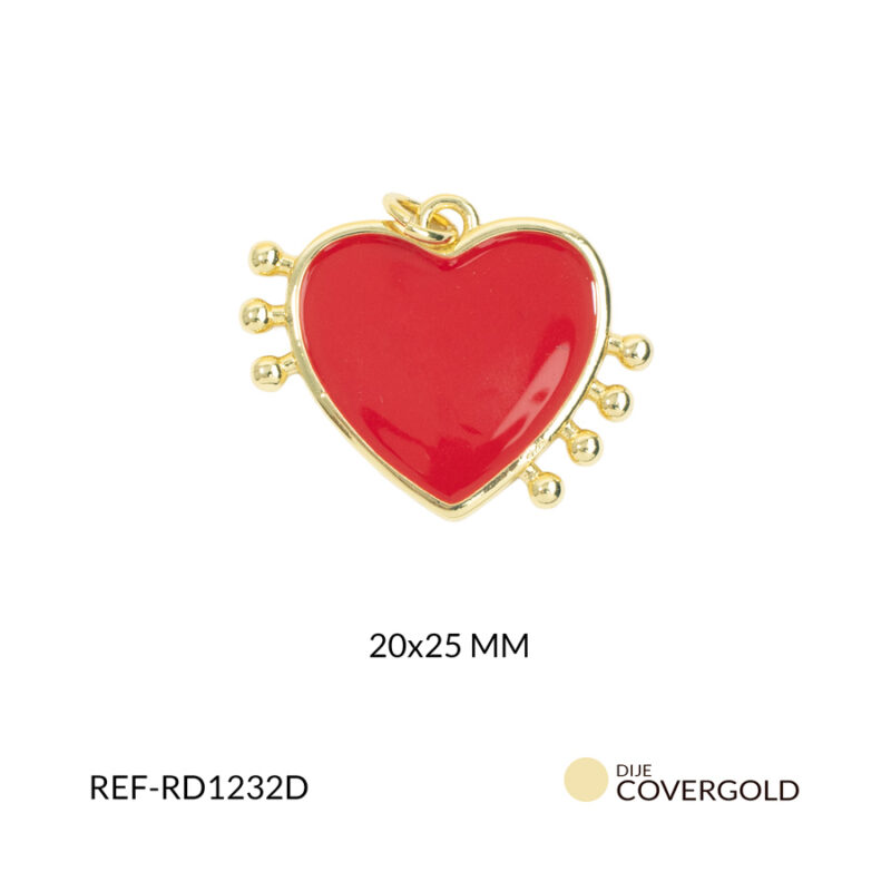Dije covergold corazon 20x25mm x und