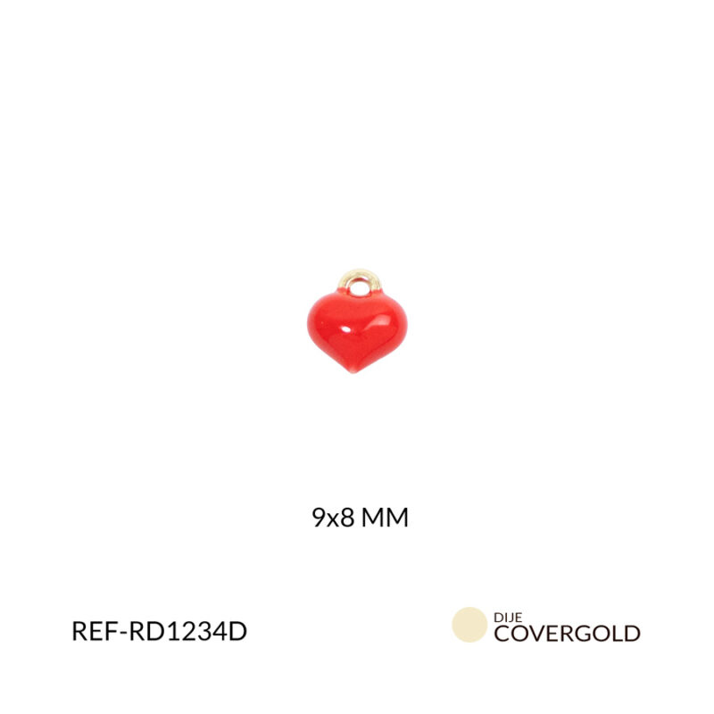 Dije covergold corazon inflado mini 9x8mm x und