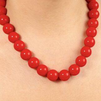 Collar terminado abaco color rojo x und