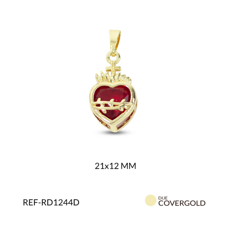 Dije covergold sagrado corazon 21x12mm x und