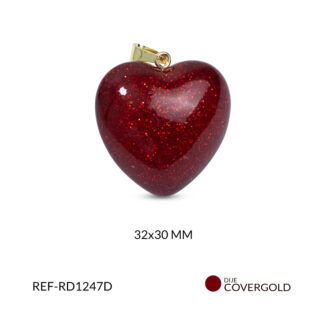 Dije covergold corazon resina 32x30mm x und