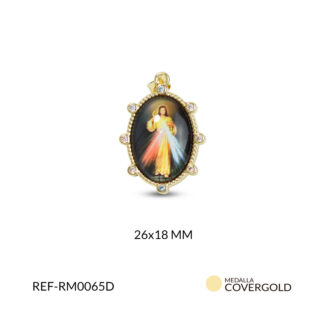 Medalla covergold ovalada señor misericordioso 26x18mm x und