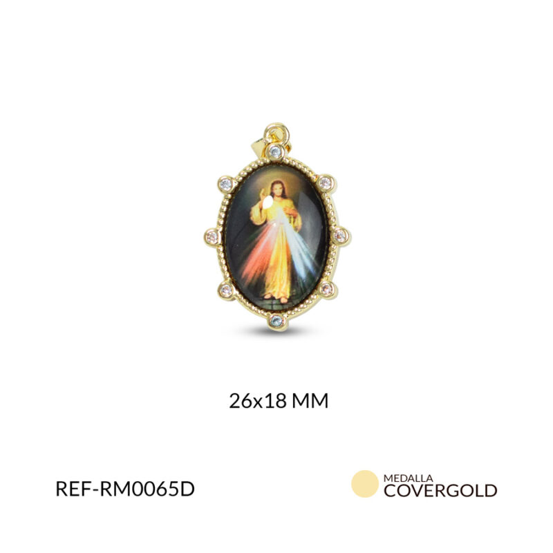 Medalla covergold ovalada señor misericordioso 26x18mm x und