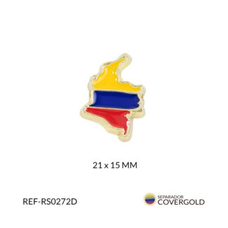 Separador covergold mapa de Colombia 21x15mm x und