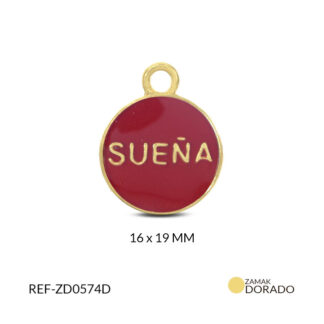 Dije zamak sueña resina roja 16x19mm x und
