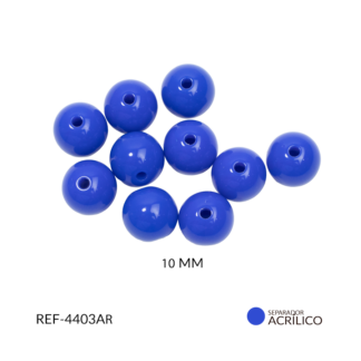 Abaco acrílico bola azul rey 10mm x 125gramos