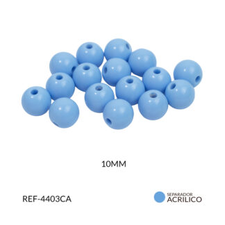 Abaco acrílico bola azul celeste 10mm x 125gramos