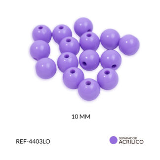 Abaco acrílico bola lila oscuro10mm x 125gramos