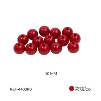 Abaco acrílico bola roja 10mm x 125gramos