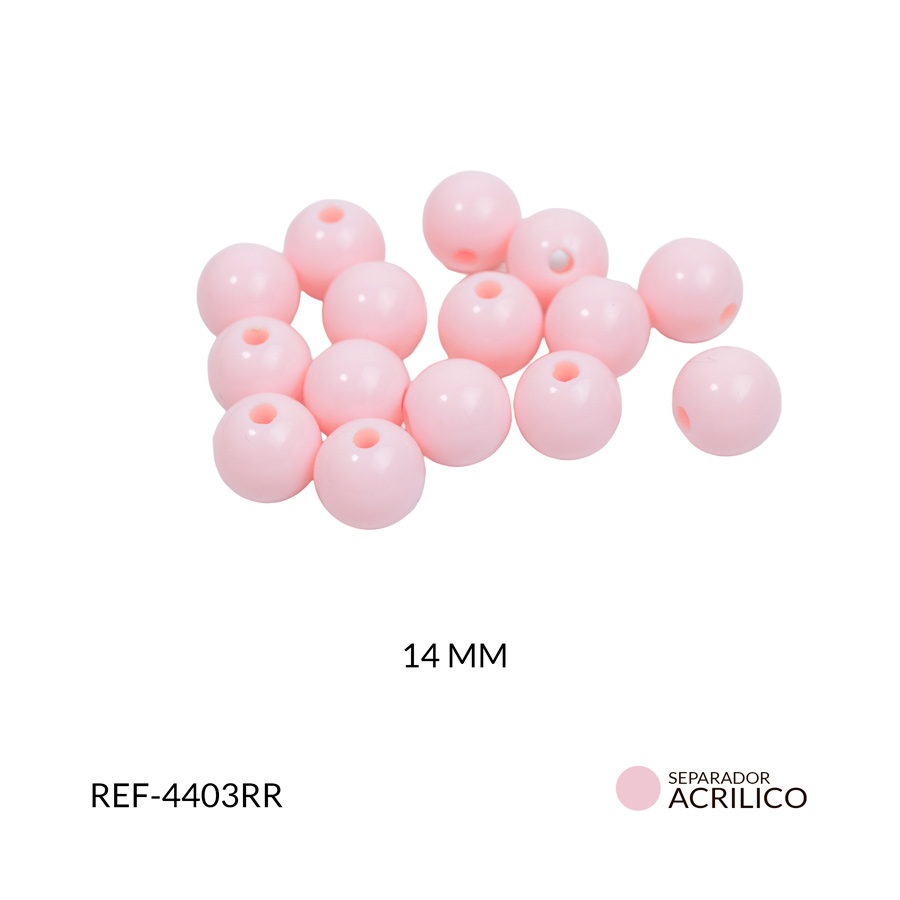 Abaco acrílico bola rosado 10mm x 125gramos