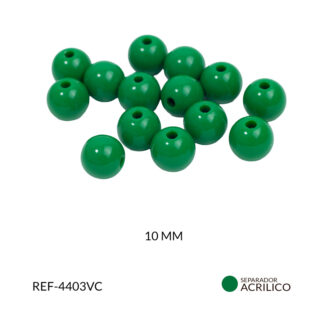 Abaco acrílico bola verde cali 10mm x 125gramos
