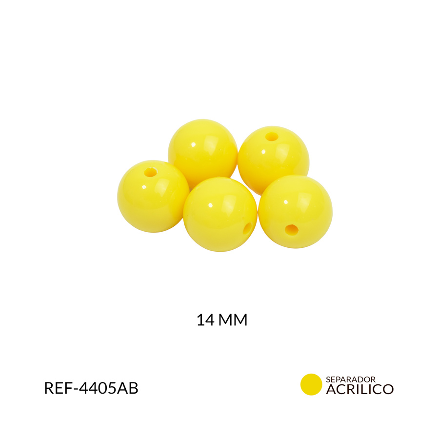 Abaco acrílico bola amarilla 14mm x 125gramos