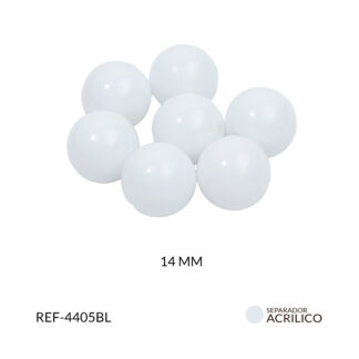 Abaco acrílico bola blanco14mm x 125gramos