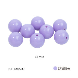 Abaco acrílico bola color lila oscuro 14mm x 125gramos
