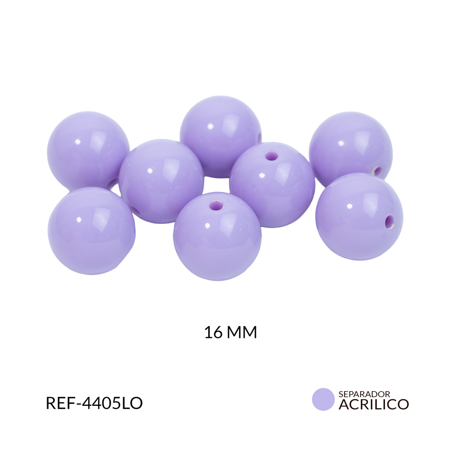 Abaco acrílico bola color lila oscuro 14mm x 125gramos