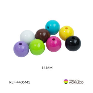 Abaco acrílico bola mixta14mm x 125gramos