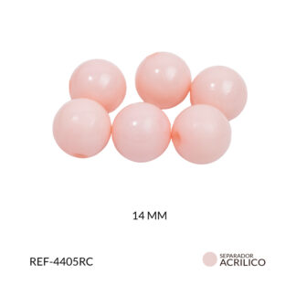 Abaco acrílico bola rosado claro 14mm x 125gramos
