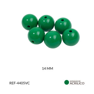 Abaco acrílico bola verde14mm x 125gramos