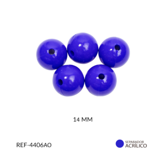 Abaco acrílico bola azul rey 16mm x 125gramos