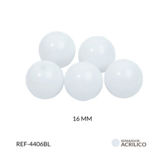 Abaco acrílico bola blanco16mm x 125grm