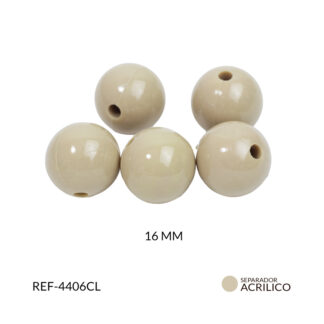 Abaco acrílico bola café leche16mm x 125grm