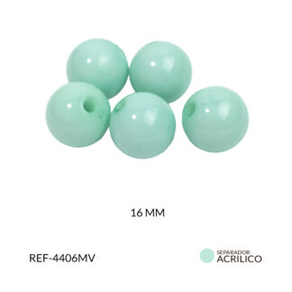 Abaco acrílico bola verde menta 16mm x 125gramos