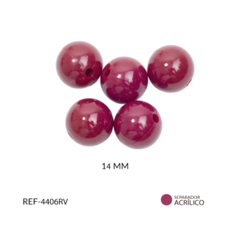 Abaco acrílico bola rojo vinotinto16mm x 500gramos